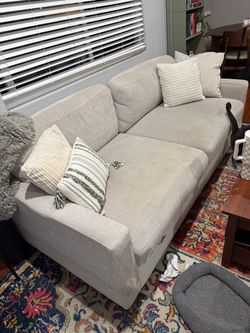 Light beige Fabric Sofa Couch