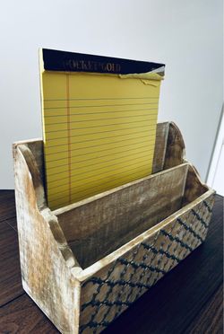 Rustic Wood & Metal Mail Organizer