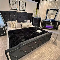 New 4pc bedroom set in box buy now pay later $39 down no credit needed