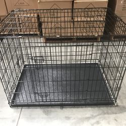 Xxl 42” Dog Crate wire folding cage  42”x 28” x31”H double doors New in Box