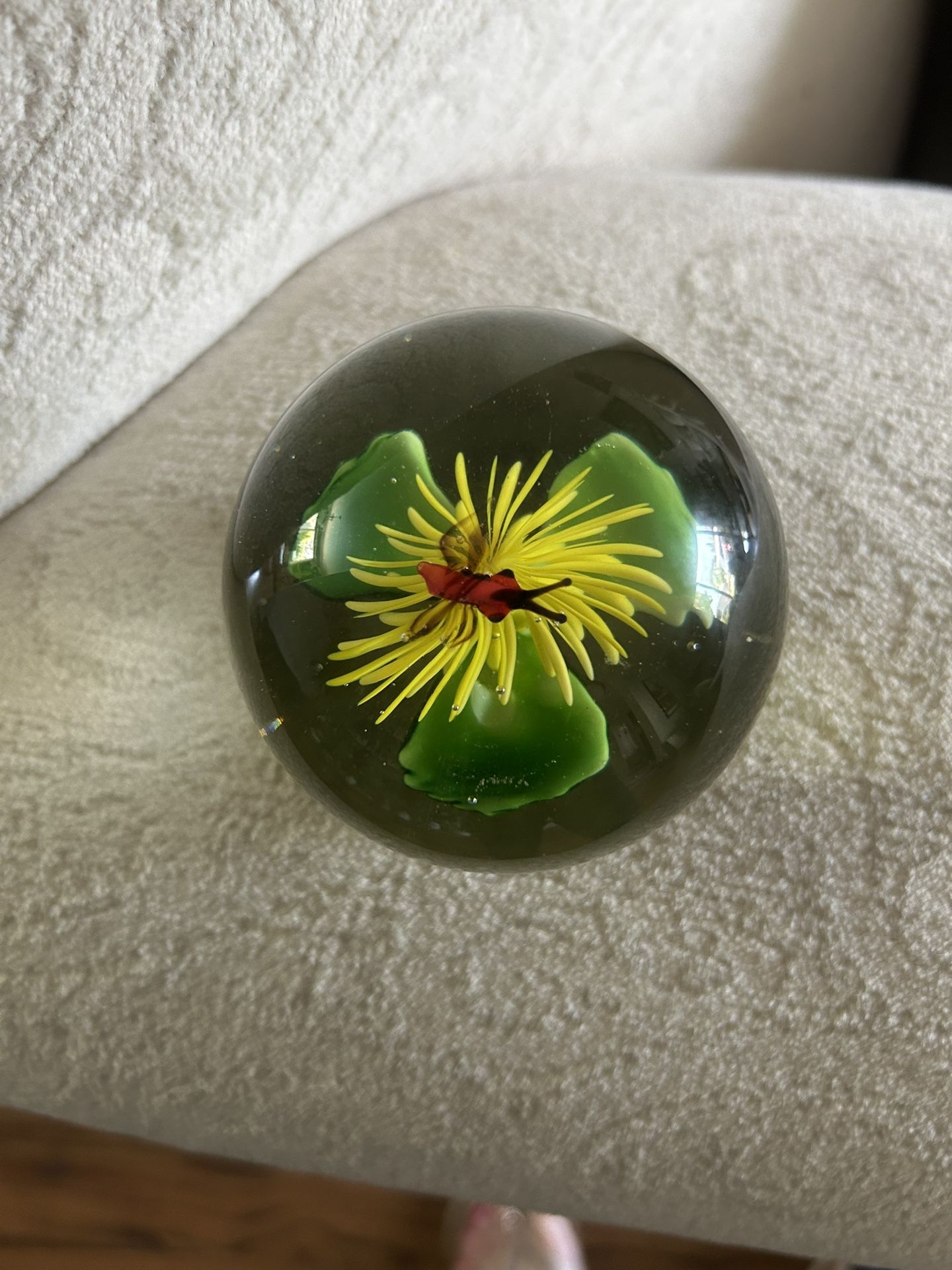 vintage art glass paperweight