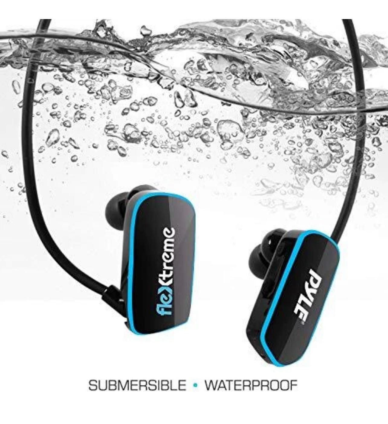 Pyle PSWP14BK Flextreme Waterproof MP3 Headphones - Black New In Box