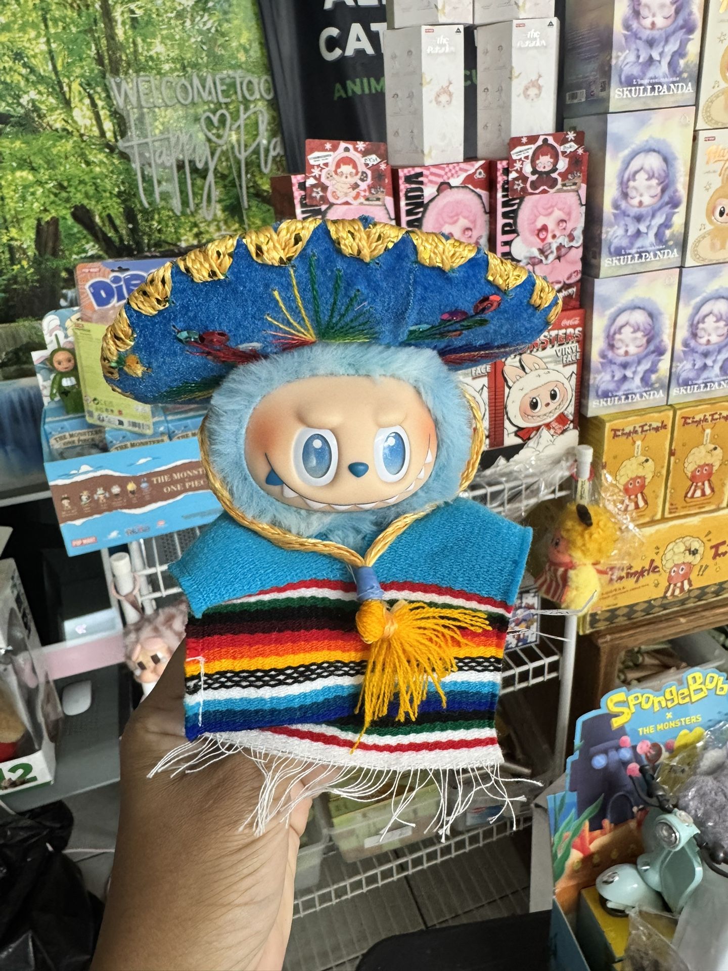 LABUBU PONCHO AND HAT FASHION
