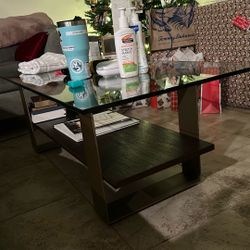 Rosemoore Rectangular Glass-Top Coffee Table