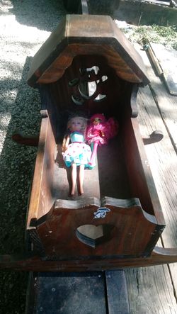 Baby wooden rocker