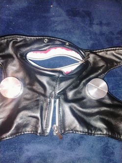 Black Faux Leather Novelty Mask
