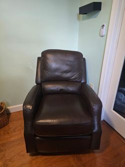 All Leather Rocker Recliner.