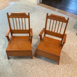 Vintage Wooden Kids Chairs