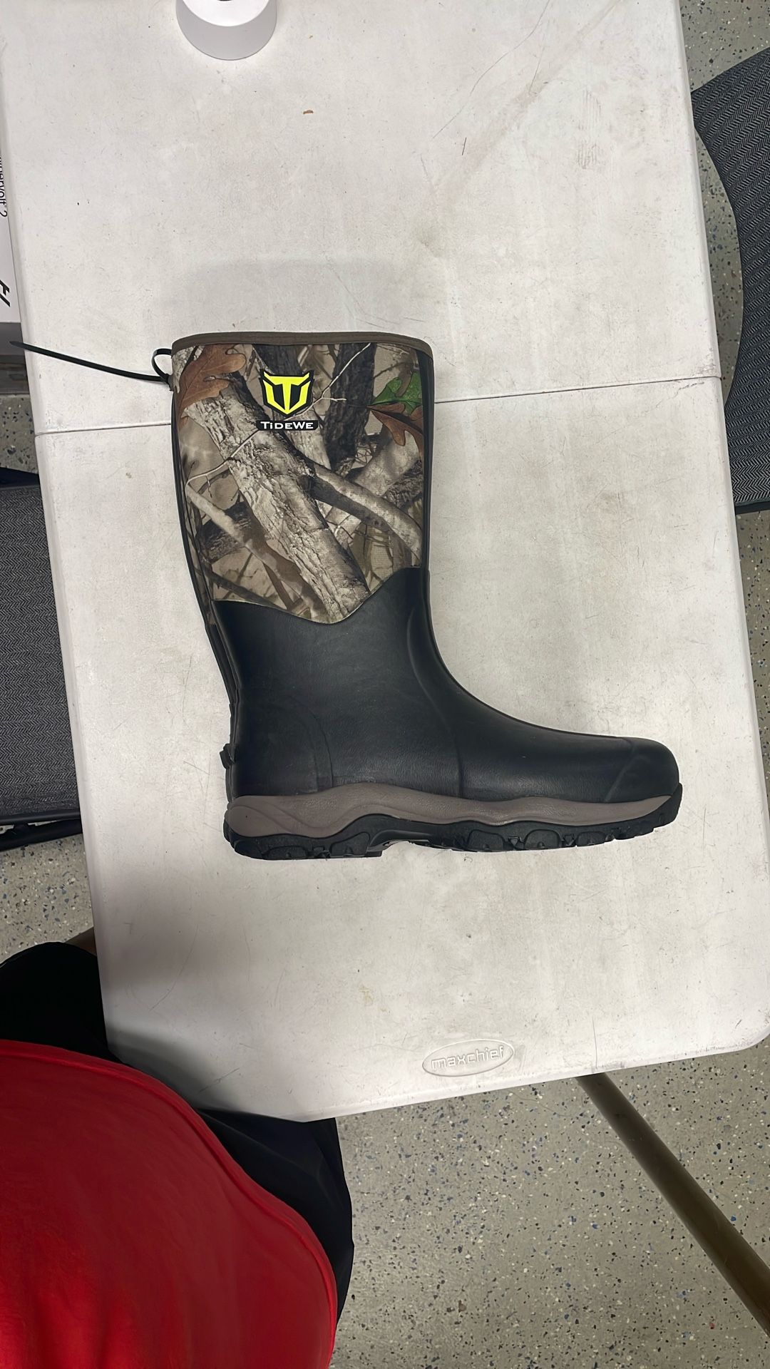 TIDEWE Rubber Neoprene Boots Men And Women, Waterproof Sturdy 6mm Neoprene Boot, Rain Boot Hunting Boot Arctic Outdoor Boot（Next Camo G