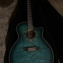 Dean EQA Exotica Quilt Ash Acoustic-Electric Guitar