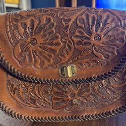 Tooled Shoulder Bag. 