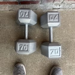 70 Pound Dumbbells 