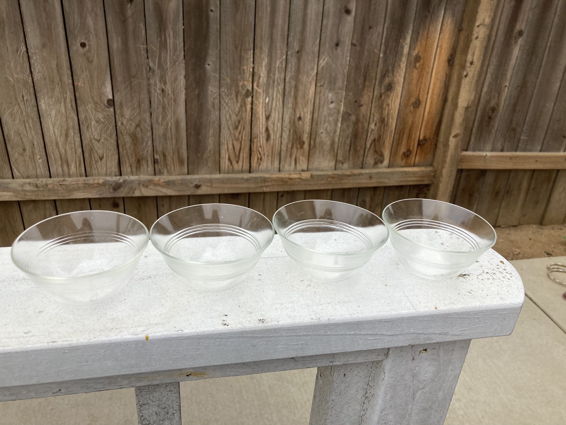 4- Early Vintage Pyrex Ramekin/Custard