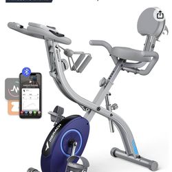 Folding Exercise Bike for Home - 4 in 1 Magnetic