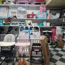 Baby Highchair,  Stroller,  Carseat, Jumpers, Playpen, Baby Seat, & Diapers 