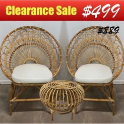 Peacock Chair Set