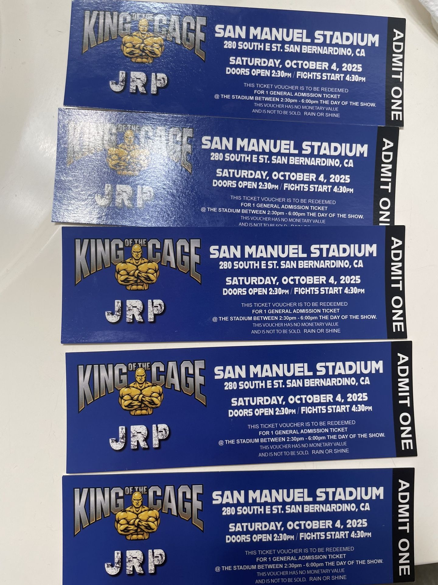 King Of The Cage Tickets Oct 4th