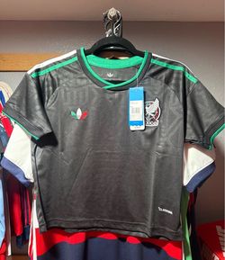 Mexico black negra World Cup mundial mujer women crop jersey