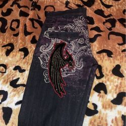 raw blue pants
