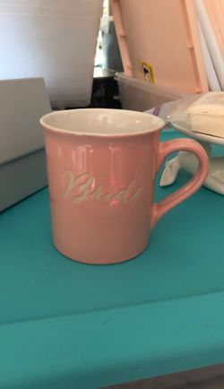 Pink bride mug