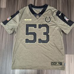 Nike Indianapolis Colts Shaquille Leonard #53 Salute To Service Jersey Men’s XL