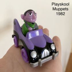 Collectible Vintage Playskool Muppets 1982 Count Dracula Diecast Car, Kids Toy