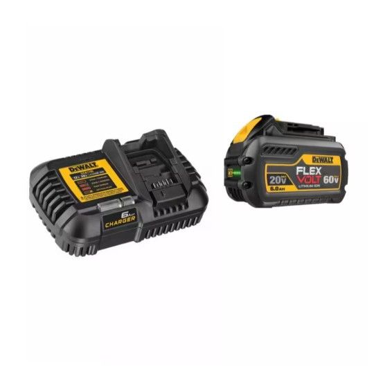 DEWALT FlexVolt 20V/60V MAX Lithium-Ion 6.0Ah Battery Pack with 6 Amp Output Charger (Model: DCB606C)