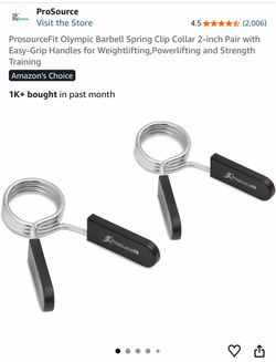 ProsourceFit Olympic Barbell Spring Clip Collars Pair