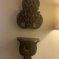 Carved Temple Wall Art - 2 Pieces 