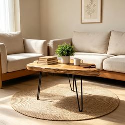Wood coffee table