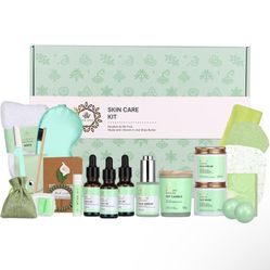 Spa Gifts , 28pcs Rose Facial Skin Care Set includes Face Cream,Bath Oil,Shower Accessories. Body & Facial Kit , Christmas’s gift ,Birthday ,Mother's 