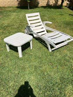 Outdoor Lounge Wheels Rolling Pool ChairTable
