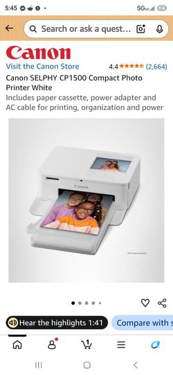 Canon Selphy photo printer/NEW
