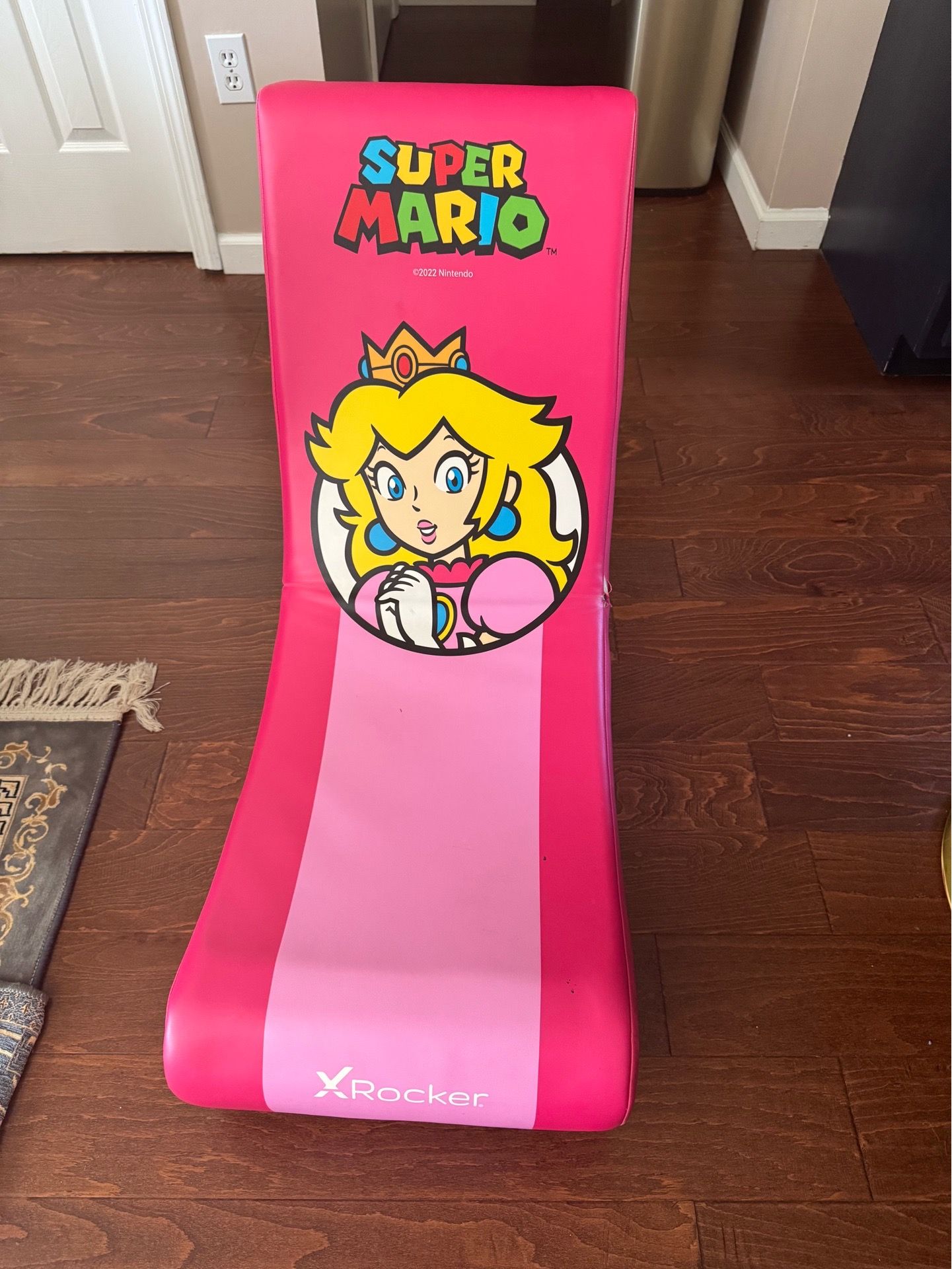 X Rocker Super Mario Spotlight Floor Gaming Chair in a Princess Peach