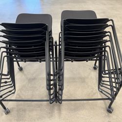 Sunon®️black stackable guest chair (each)
