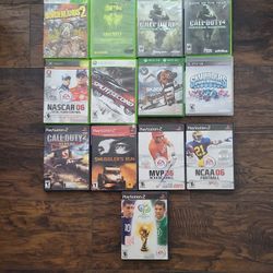 XBOX 360, XBOX 1, PLAYSTATION 2 AND PS3 GAMES MAKE YOUR CHOICE!$15.00 EACH!