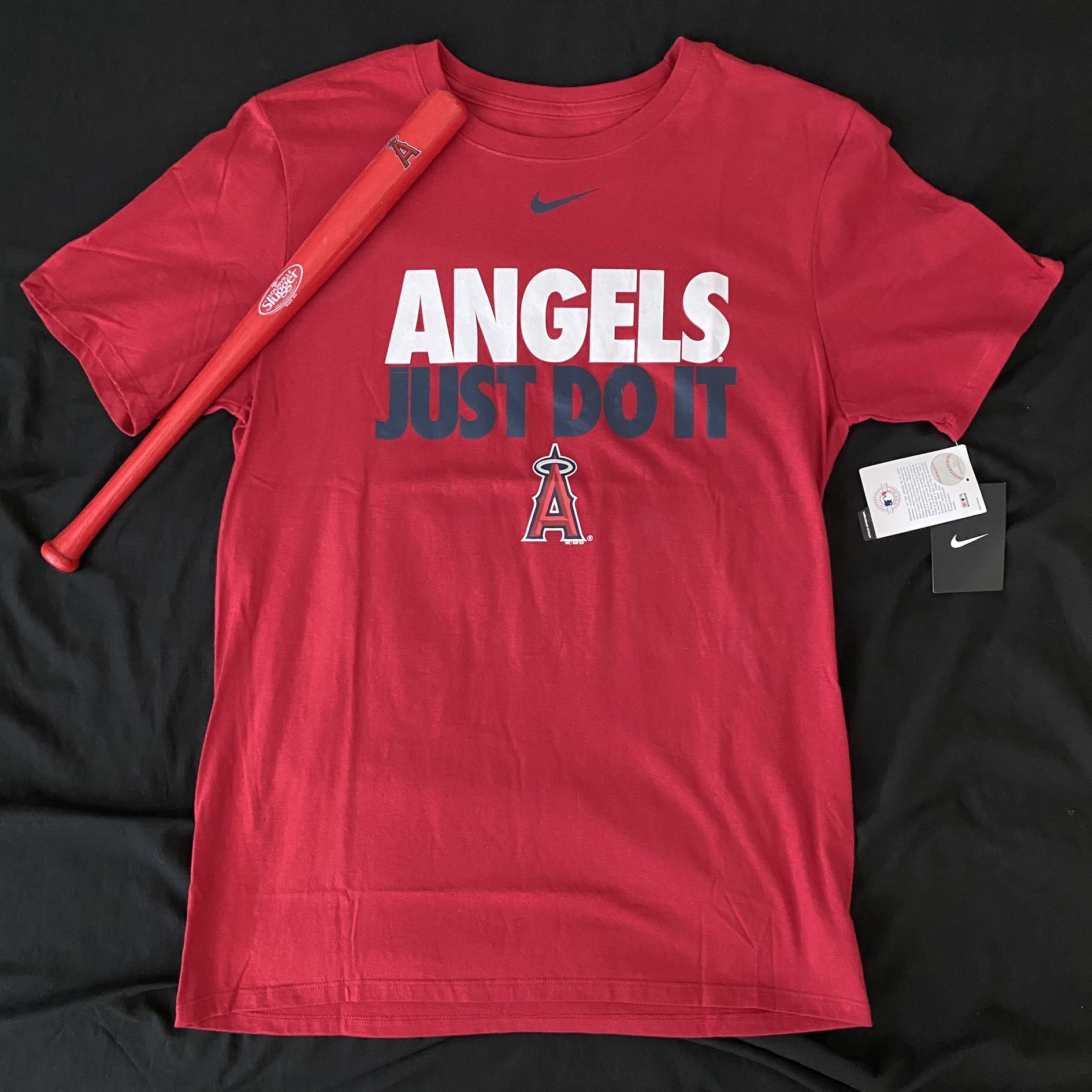 Nike “Just Do It” Angels M T-shirt and Small Baseball Bat