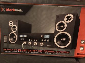 Blackweb 50 watt bluetooth stereo system sales