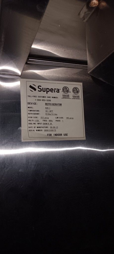 Supera Control Temp Fridge