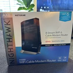 NETGEAR AX6000 WIFI CABLE MODEM ROUTER WIFI