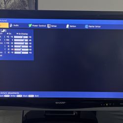 Sharp 720p LCD TV 32in | No Remote | 
