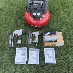  Portable Electric Air Compressor with 3 nail guns
