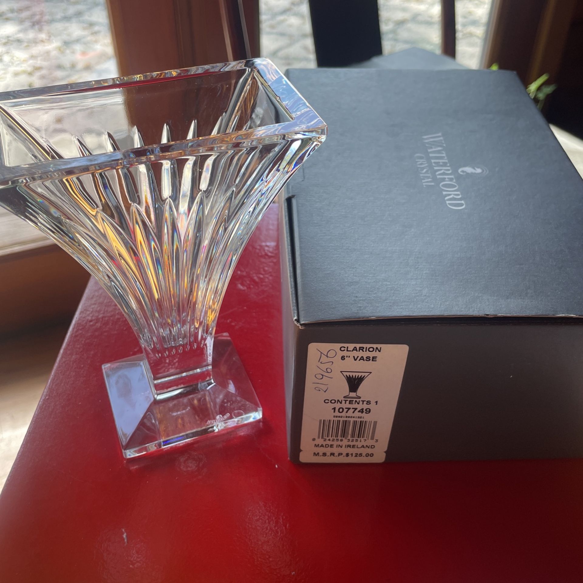 Waterford Crystal Clarion Vase Original Box
