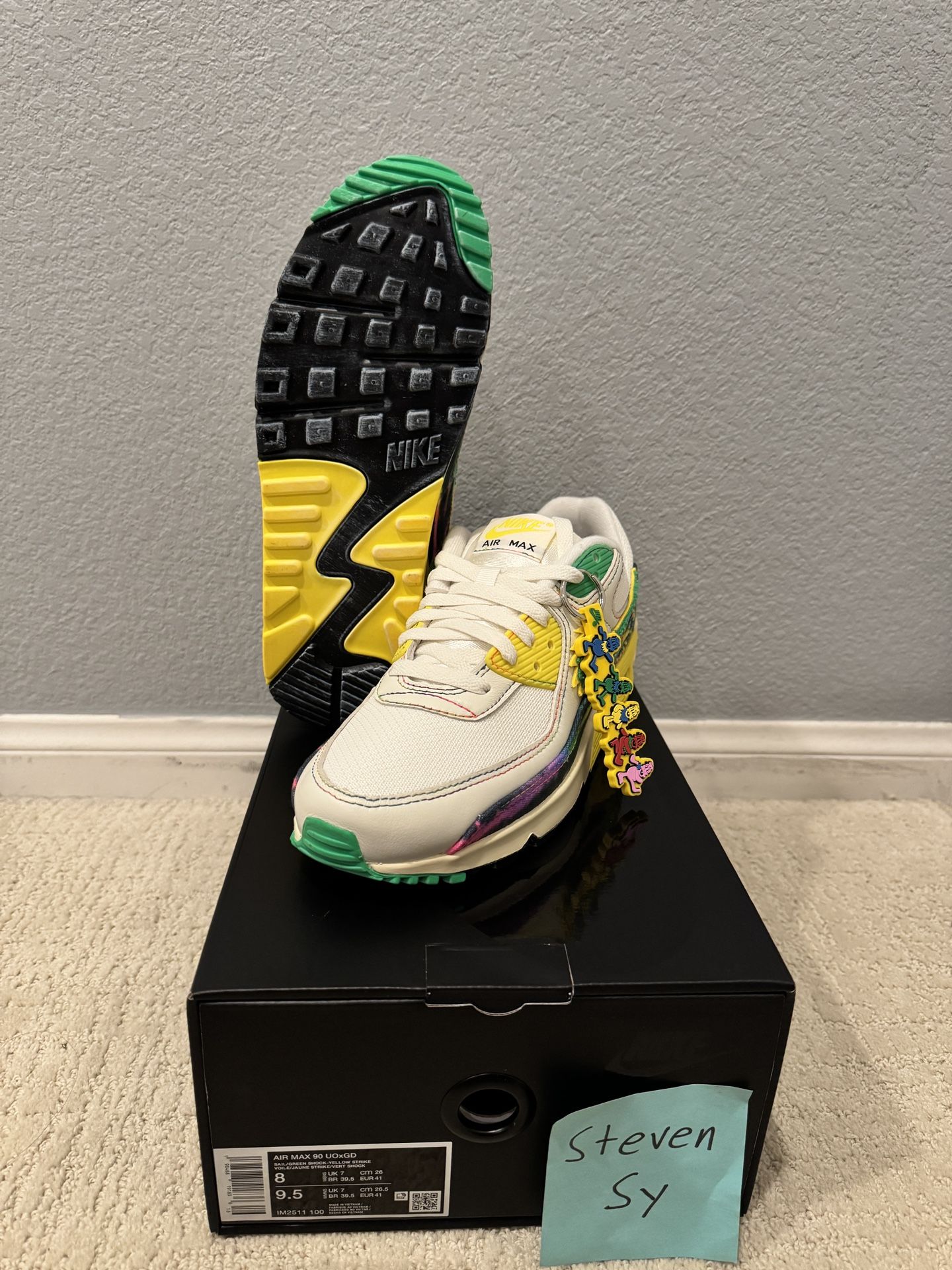 Nike Air Max 90 x Grateful Dead x University of Oregon (size 8)