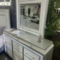New Grey Dresser W LED Lights.  Free Delivery!