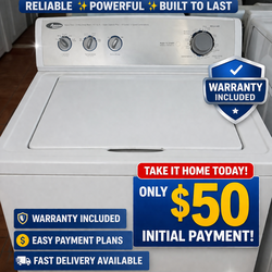 ✨ Upgrade Your Laundry Today! ✨
🧺 Washer available for
💲 $50 Initial Payment
✅ Clean smarter