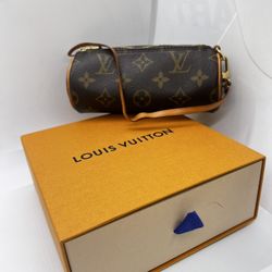 Louis Vuitton Mini Papillon Pouch Monogram Canvas Tote Clutch Hand Bag