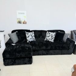 MIDNIGHT-MADNESS ONYX 2-PIECE RAF SECTIONAL