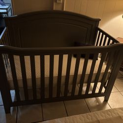 Grey Baby Crib