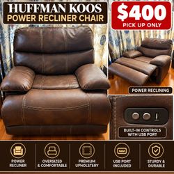 Huffman Koos Power Recliner Chair – Dark Brown – $400